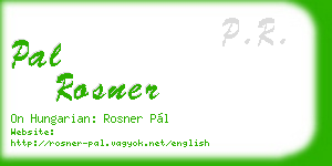 pal rosner business card